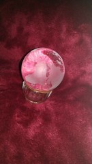 Beautiful Genuine Crystal World Globe Earth Sphere Etched Frosted Glass Ball
