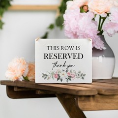 Reserved Seating Signs – This Row Is Reserved Wooden Hanging Signs for Wedding