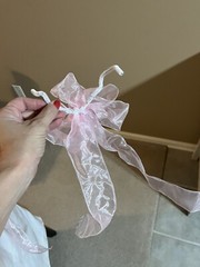250 Light Pink Blush Chair Ties Bows