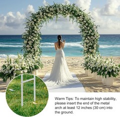 7.8ft Metal Wedding Arch Frame White Garden Trellis for Climbing Plants Outdoor
