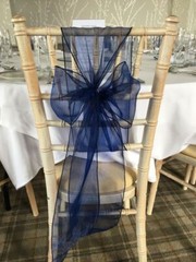 ORGANZA CHAIR COVER BOW SASH WEDDING EVENT DÉCOR PARTY VARIOUS COLOURS