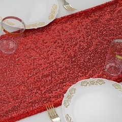Extra Wide RED Premium Sequined Chair Sashes Wedding Party Events Decorations