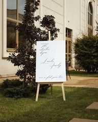 Wedding Welcome Sign – White Acrylic Mirror Wedding Sign -Wedding Signage-Decor