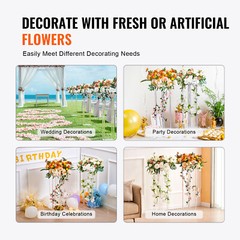 2PCS 31.5inch Tall Wedding Column Flower Stand Display Rack Acrylic