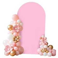 6.0 FT Arch Backdrop Cover Spandex Fitted Arch Party Cover for Photo, 6 FT Pink