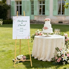 2 Pack Gold Welcome Sign Stand, Display Stand Adjustable Easel Stand for Wedding