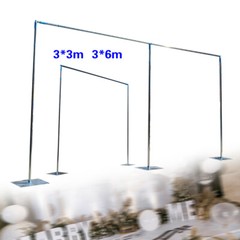 Wedding Backdrop Stand Pipe Kit,3×6/3x3M Heavy Duty Telescopic Backdrop Supporot