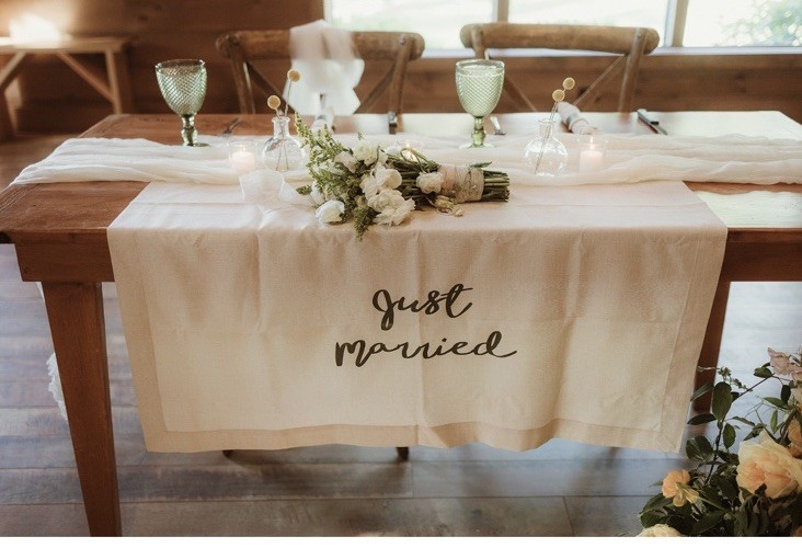 Wedding Sweetheart Table Runner Handmade Wedding Decoration