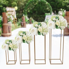 Gold Metal Flower Stand Rectangular Rack For Wedding Table Centerpieces Decor ??