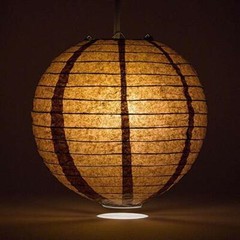 Quasimoon PaperLanternStore Decorative Paper Lantern – (Single, 14-Inch, Brow…