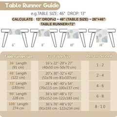 Light Blue Grey Table Runner Wild Dahlia Pinnata Flower Table Runners Modern
