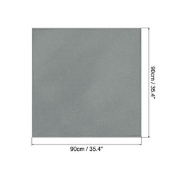 35 Inch Square Satin Head Scarf Silk Feeling Hair Scarf, Dark Grey