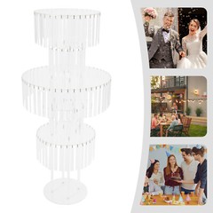 5-Tier Flower Stand for Wedding, Crystal Flower Stand