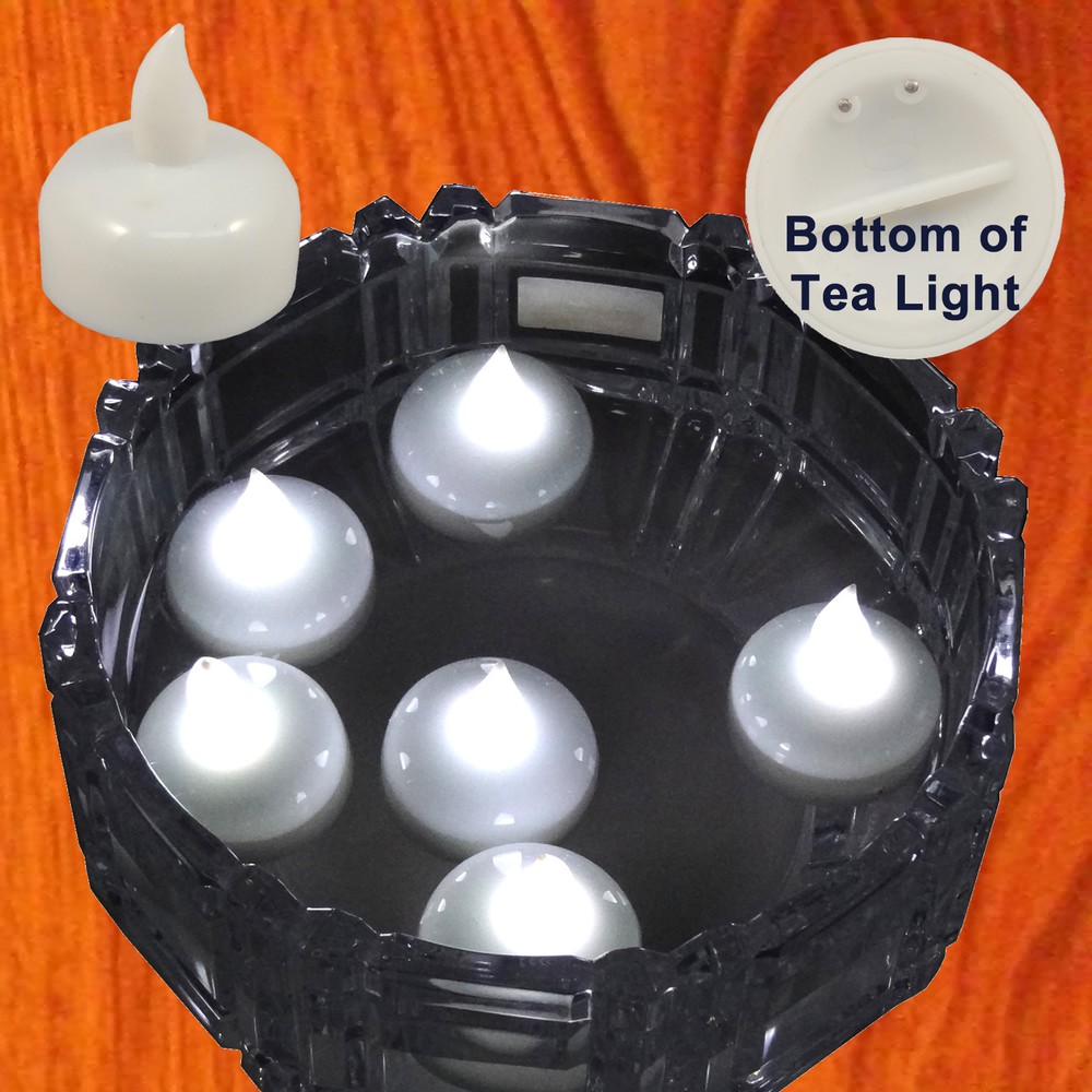 NEW SAFE FLOATING CHRISTMAS WHITE LED TEA LIGHTS LIGHTING DECORATIONS 12 PIECES
