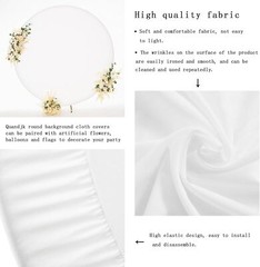 Round Backdrop Stand 6.5 FT Cover Free Fabric Photo Background for Wedding Party