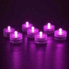 10 Pack Tea Light Submersible waterproof battery operated candle Floralyte pink