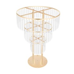 Wedding Gold Crystal Flower Stand, Round Pedestal Stand, Crystal Flower Stand