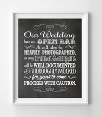 Wedding Decor OPEN BAR Print, Rustic Look Humorous 8×10 CARDSTOCK Print No Frame