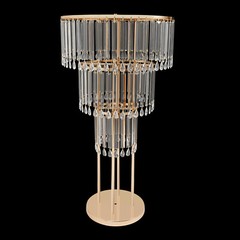 Crystal Flower Stand 3 Tier Round Pedestal Stand for Wedding Road Lead T Stage