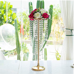 Elegant Gold Crystal Beaded Flower Vases for Weddings & Events Decor