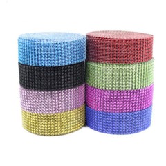 10Yards 8Rows Diamond Mesh Wrap Roll Rhinestone Crystal Ribbons Wedding Decor