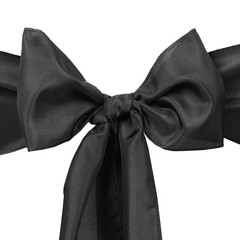 10 Black Polyester CHAIR SASHES Ties Bows Wedding Party Ceremony Decorations