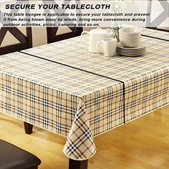 16 Pack Table Bungees, 4 Colors Tablecloth Strap Elastic Band Shock Absorbent