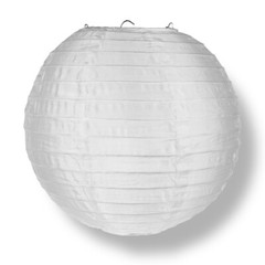 12″ White Nylon Lantern, Durable Hanging Decoration