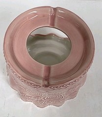 Vintage Ceramic Candle Shade Tealight Luminary Pink Roses Shabby Chic Cottage