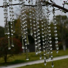 12pcs 50cm Acrylic Crystals Bead String Drop Prism Pendant Wedding Curtain Party