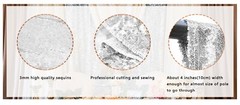 TCBESTO Silver Sequin Backdrop Curtain 8FTx8FT 1 Panel Sparkly Wedding Party Bac