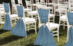 50 PCS Cheesecloth Chair Sashes, Bows Designed ChairSashes, 15.7×108 inch Cha…