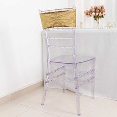 PREMIUM CHAMPAGNE 5 Velvet Ruffled STRETCHABLE CHAIR SASHES Wedding Party Home