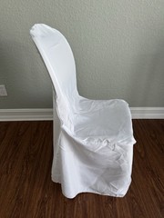 Folding white Chair Covers 15 Pcs, Polyester Universal Standard