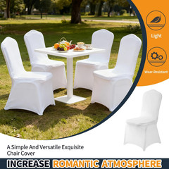 10 Black POLYESTER Folding Flat CHAIR COVERS Wedding Banquet Dinner Decorations