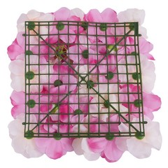 3D Flower Wall Panel-12pcs Artificial Flower Wall Background Silk Rose Wedding