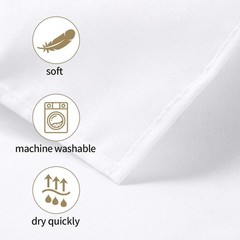 50pcs Polyester Cloth Napkins – 20 x 20 inch White Dinner Washable Napkins wi…