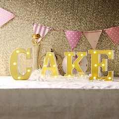 6″ tall GOLD C LED Lighted Marquee Letters Sign Party Wedding Events Decorations