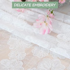 White Lace Tablecloth 54 X 54 Inches Square 54″ x 54″ (Square) Camellia White