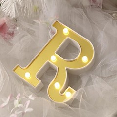 6″ tall GOLD R LED Lighted Marquee Letters Sign Party Wedding Events Decorations