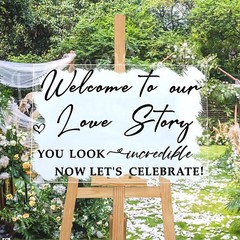 Wedding Welcome Signs Welcome to Our Wedding Sign Decals Selfie Mirror Decals…