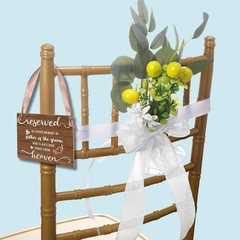 Charming Wooden Reserved Sign for Father of Groom – Wedding Memorial Decoration