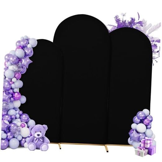 3-Piece Arch Cover Bundle – 7.2FT, 6.6FT & 6FT Stretch 7.2FT 6.6FT 6FT black