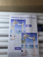 4 FT WHITE METAL ARCH for Wedding Party Bridal Prom Garden Floral Decoration New