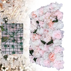 60x40cm 6 Pieces Artificial Flower Wall Panel Wedding Venue Rose Hydrangea Wall