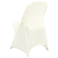 VEVOR IVORY 30PCS Stretch Spandex Folding Chair Covers-Wedding Dining pd 41z