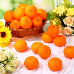 WinnerWhy 24 Pcs Fake Oranges Artificial Fruits 3 Inch Foam Mini Lifelike Decor