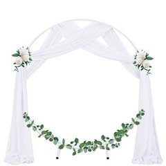 White Sheer Chiffon Wedding Arch Draping Fabric 29″ x 19ft, 6 Yard Panel