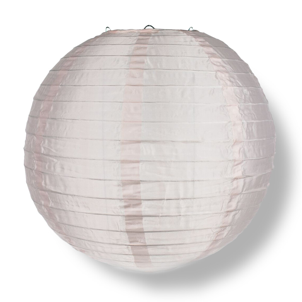 24″ Rose Quartz Pink Nylon Lantern, Even Ribbing, Durable, Hanging Decoration