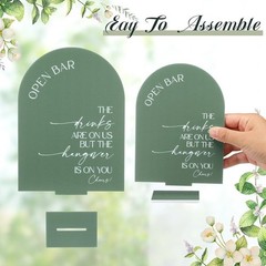 Acrylic Wedding Signs Set of 4 Durable Tabletop Décor Event Guest Welcome New